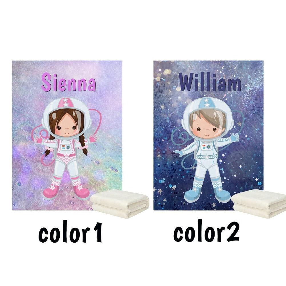 Personalized Space Astronaut Blanket-Children Cloth Shop