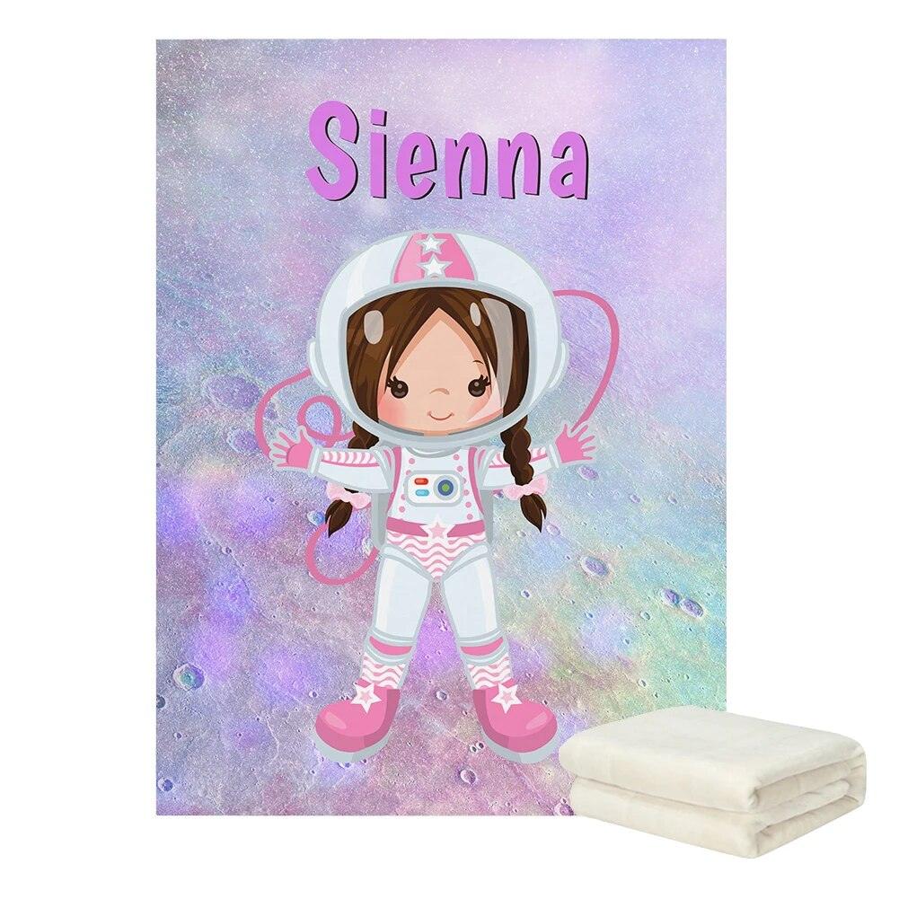 Personalized Space Astronaut Blanket-Children Cloth Shop