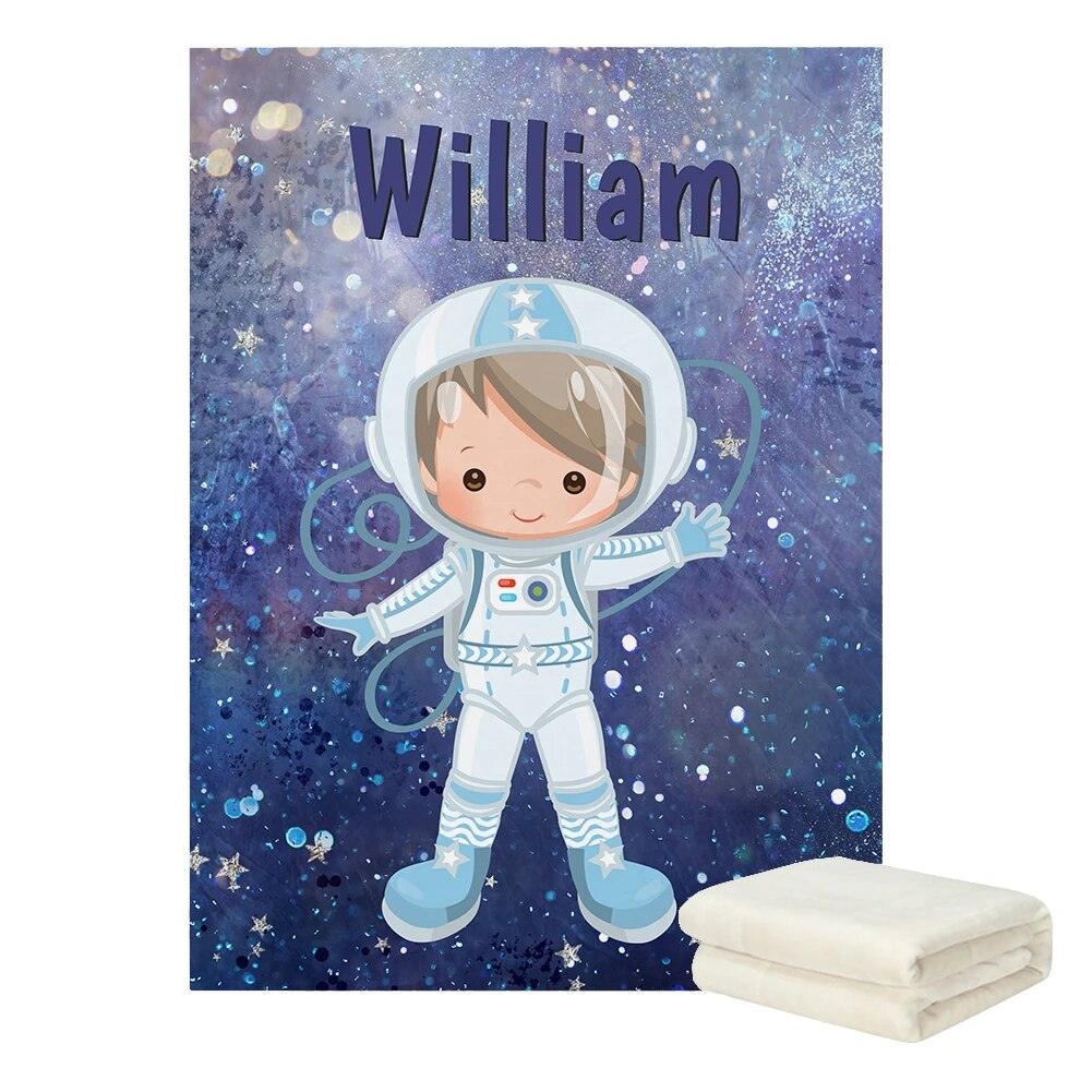 Personalized Space Astronaut Blanket-Children Cloth Shop