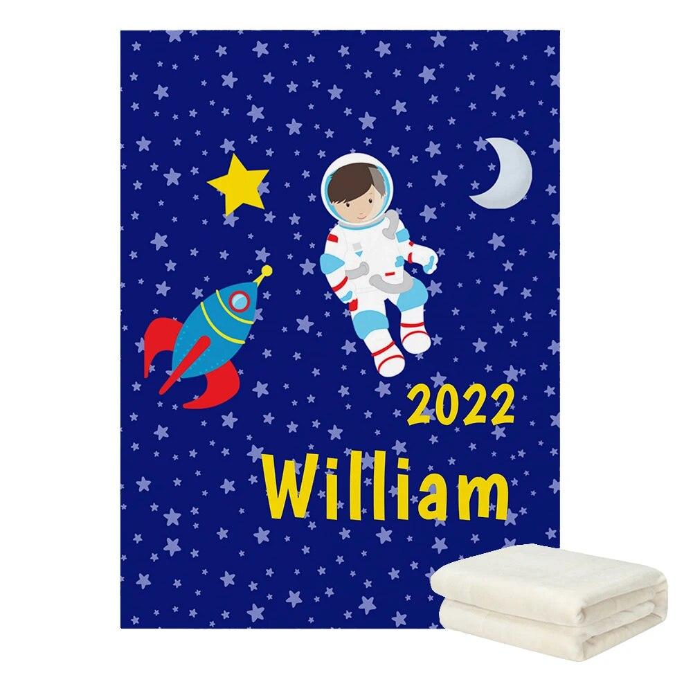 Custom Rocket Space Blanket-Children Cloth Shop