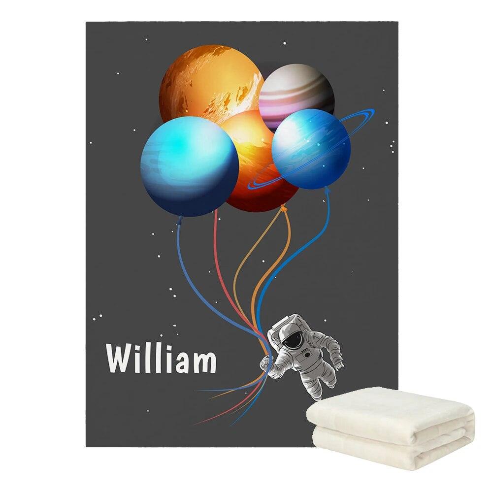 Custom Rocket Space Blanket-Children Cloth Shop