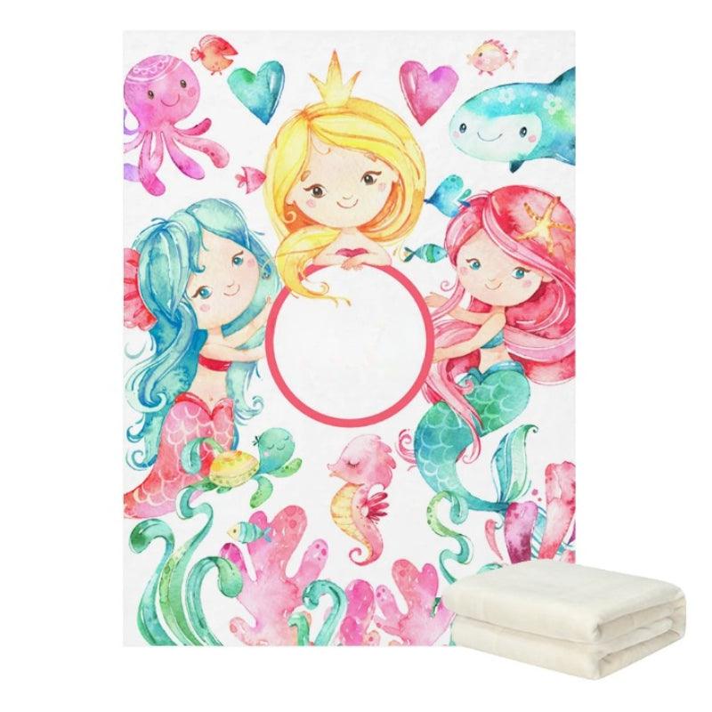 Underwater Baby Blanket – Personalized Sea Life Fleece for Kids-Children Cloth Shop