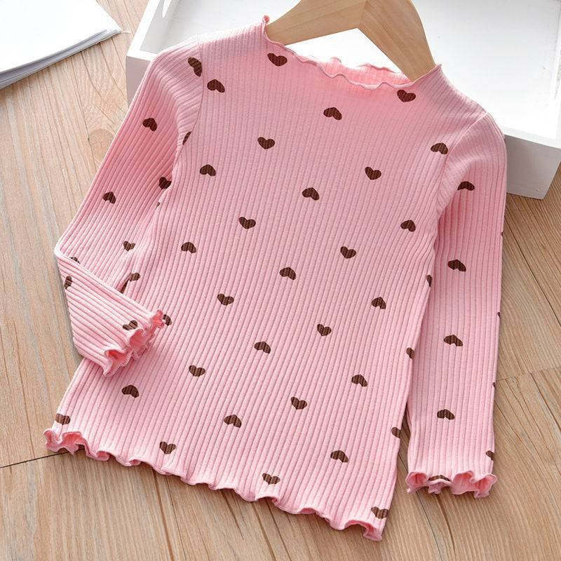 Heart Pattern Girls Long Sleeve Shirt-Children Cloth Shop