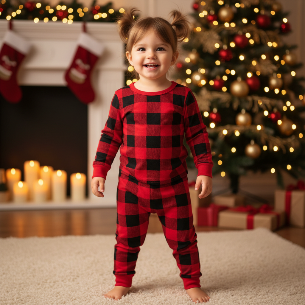 Autumn Christmas Matching Pajamas Set for Boys and Girls