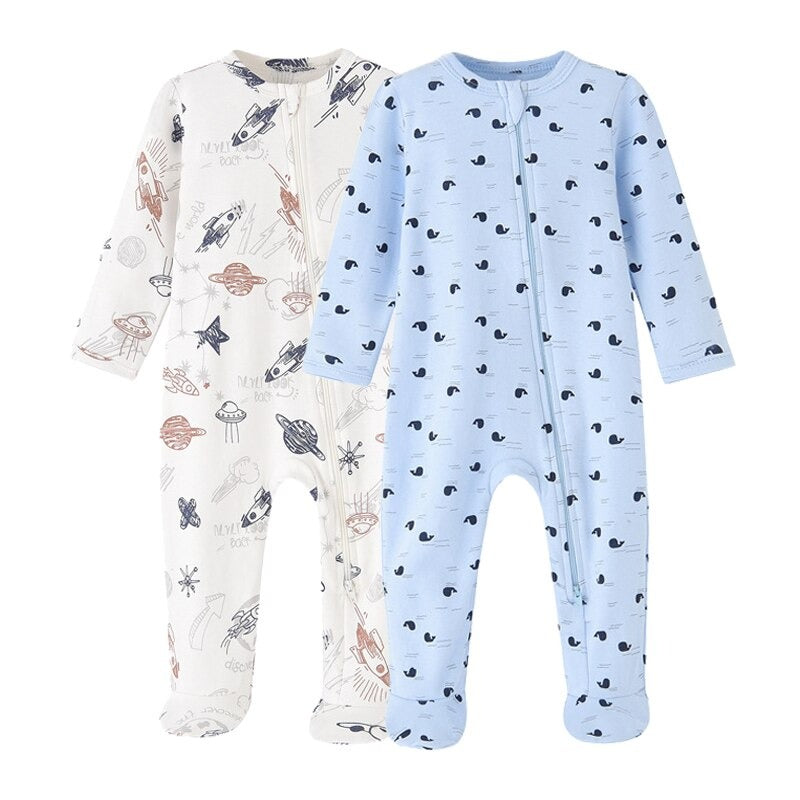 0-12 Months Baby Boy Zippered Romper-Children Cloth Shop