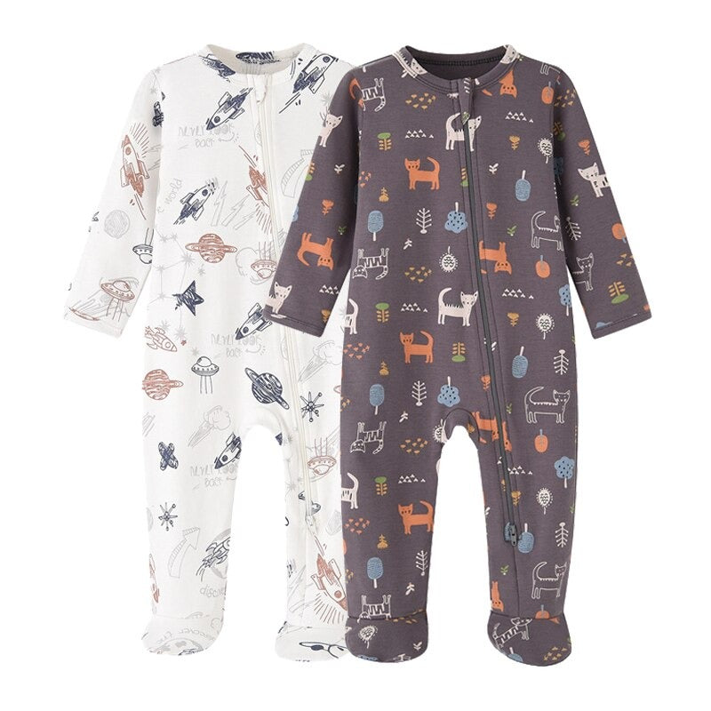 0-12 Months Baby Boy Zippered Romper-Children Cloth Shop