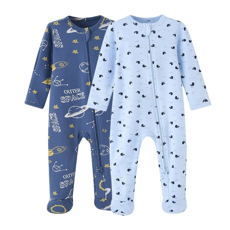 0-12 Months Baby Boy Zippered Romper-Children Cloth Shop
