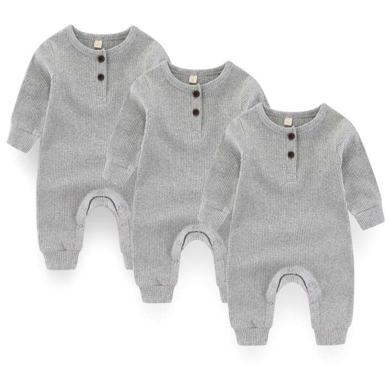 Unisex 3 Pcs Solid Jumpsuit Sets-Children Cloth Shop