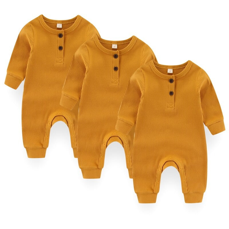 Unisex 3 Pcs Solid Jumpsuit Sets-Children Cloth Shop