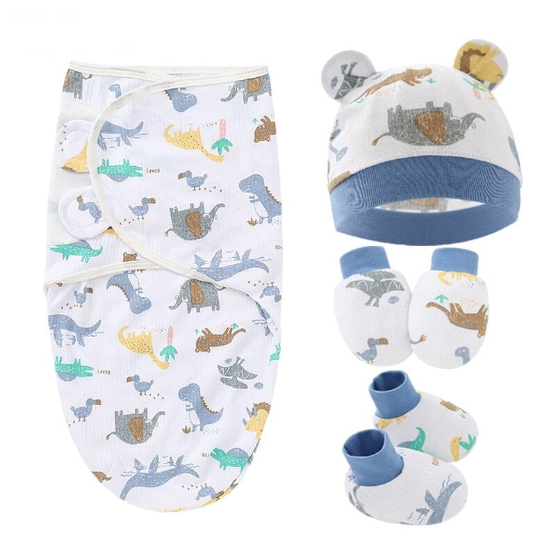 4Pcs Newborn Baby Blanket Clothes Set-Children Cloth Shop