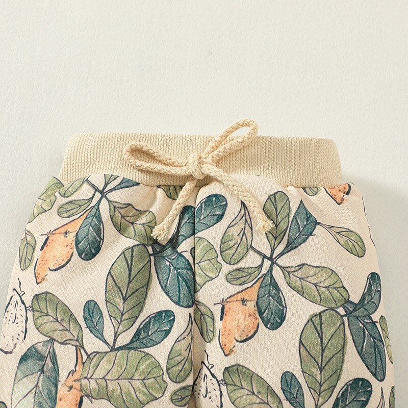 Printed Pullover Sweater And Elastic Pants Set For Kids-Children Cloth Shop