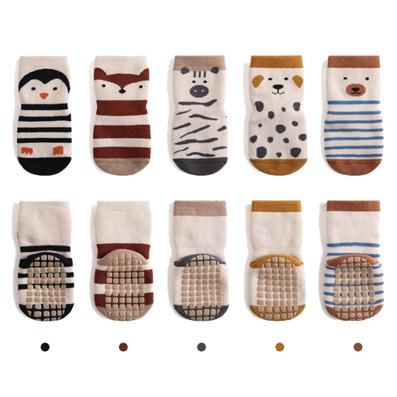 3-Pairs Non-Slip Warm Cotton Socks For Kids-Children Cloth Shop