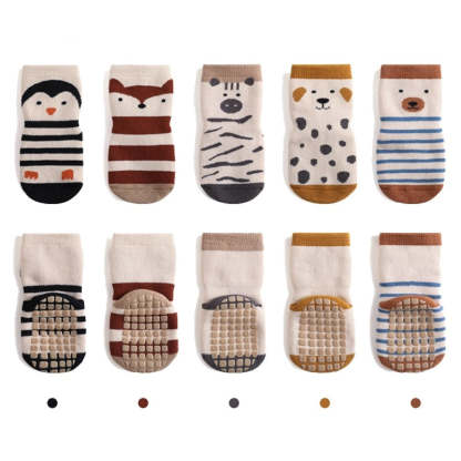 3-Pairs Non-Slip Warm Cotton Socks For Kids-Children Cloth Shop