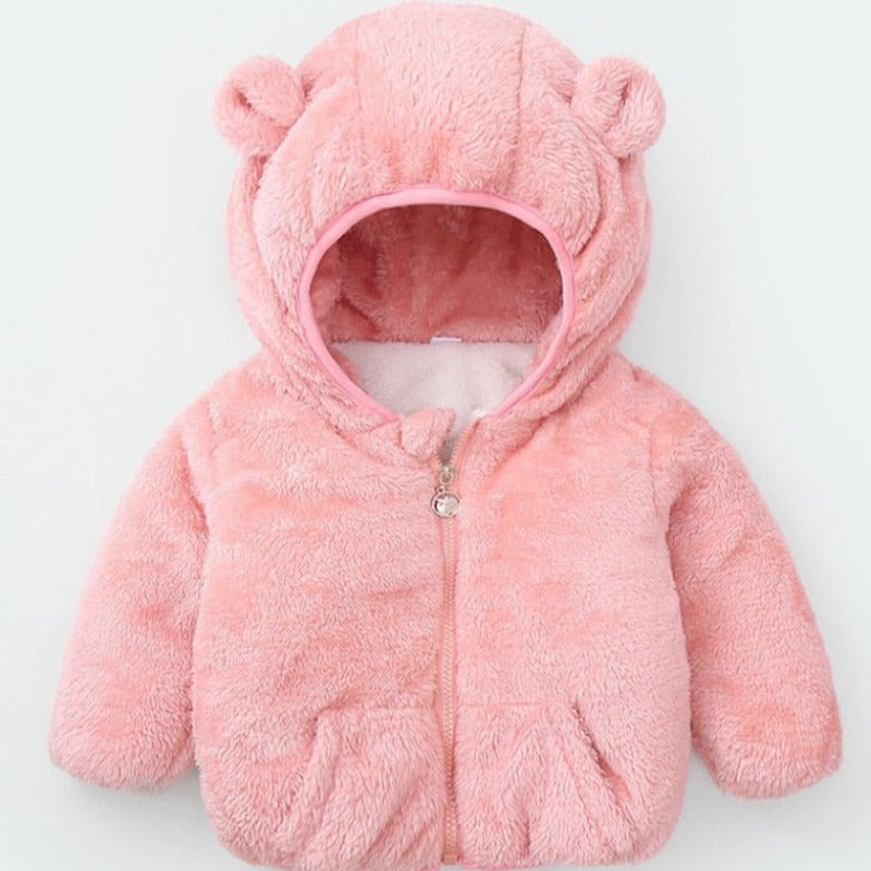 Winter Solid Color Thickened Warm Coat For Kids-Children Cloth Shop