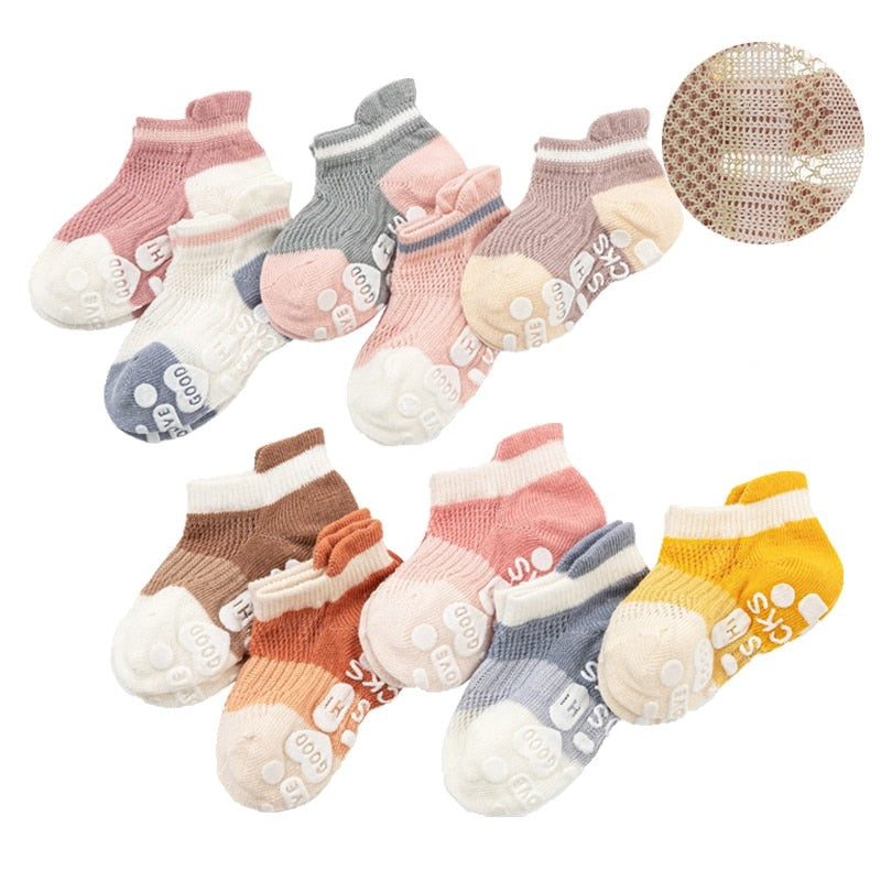 10 Pairs Non-Slip Cotton Soft Breathable Baby Socks-Children Cloth Shop