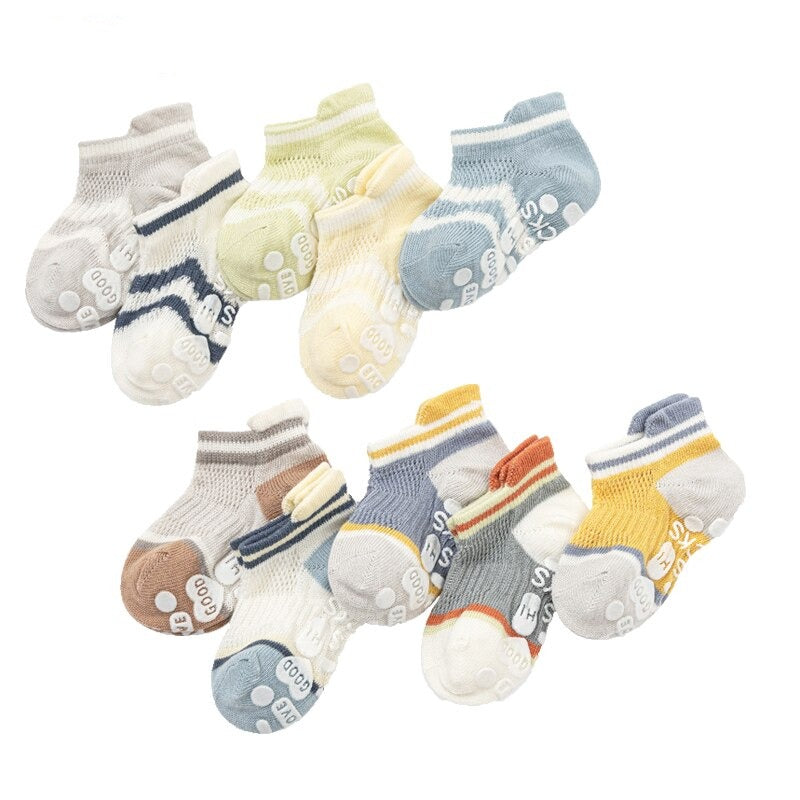10 Pairs Non-Slip Cotton Soft Breathable Baby Socks-Children Cloth Shop