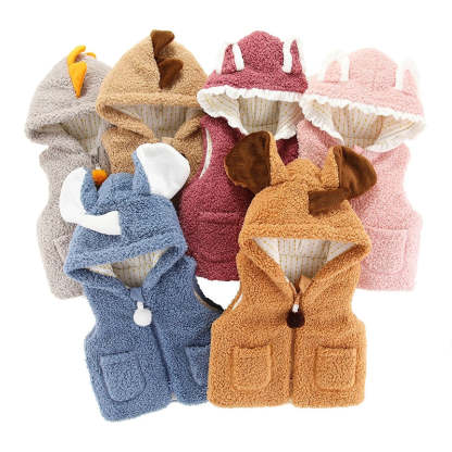 Baby Solid Sleeveless Jacket For Winters-Children Cloth Shop