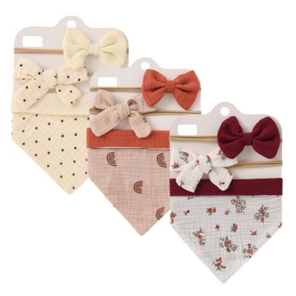 3 Set Of Baby Bibs With Headband-Children Cloth Shop