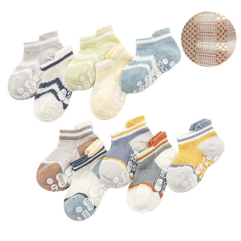 10 Pairs Non-Slip Cotton Soft Breathable Baby Socks-Children Cloth Shop