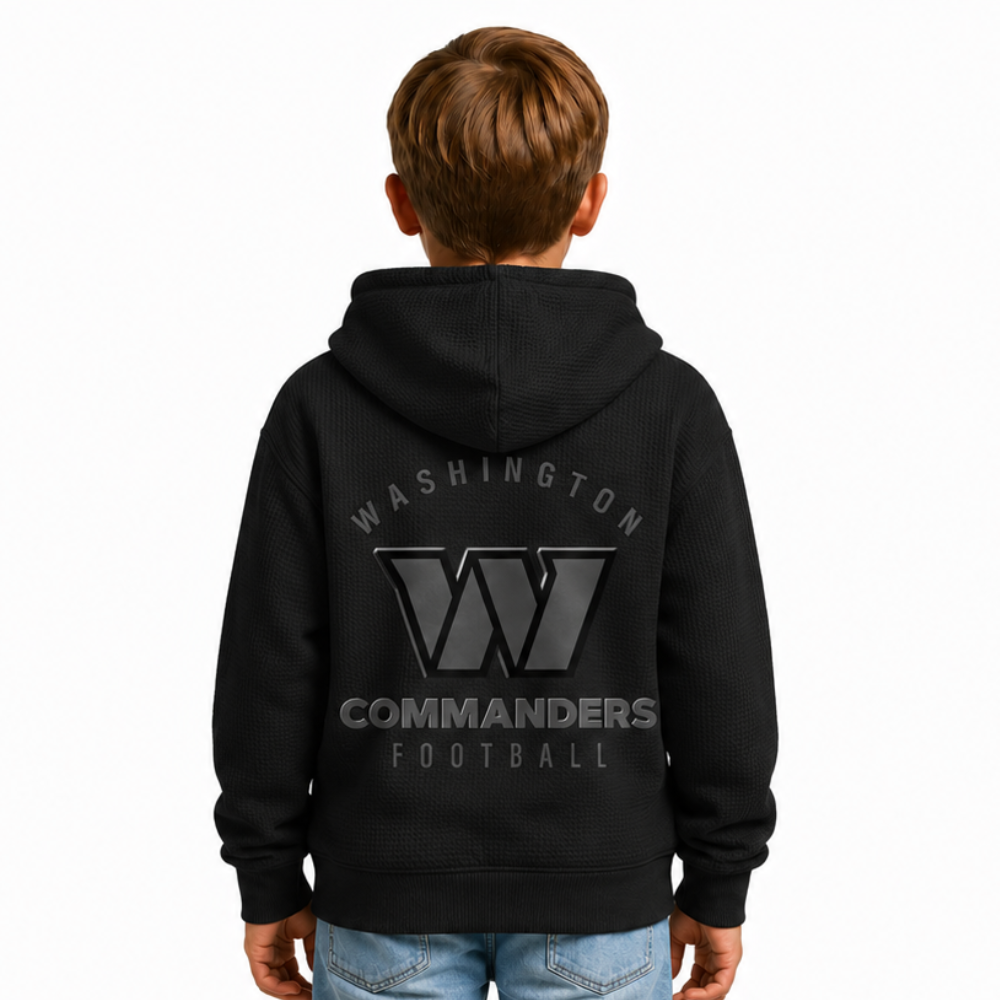 Washington Commanders Printed Football Fan Hoodie For Kids