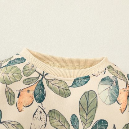 Printed Pullover Sweater And Elastic Pants Set For Kids-Children Cloth Shop