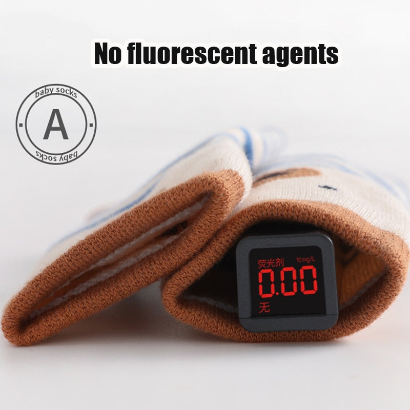 3-Pairs Non-Slip Warm Cotton Socks For Kids-Children Cloth Shop