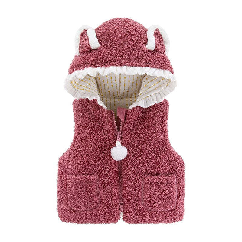 Baby Solid Sleeveless Jacket For Winters-Children Cloth Shop