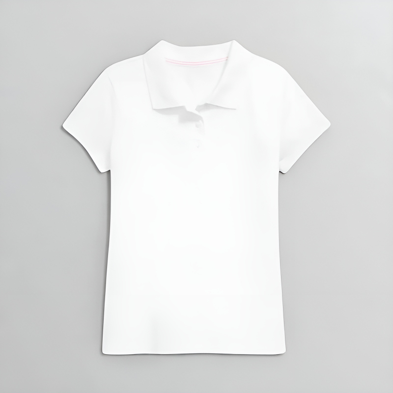 School Uniform Jersey Knit Polo Shirt For Girls