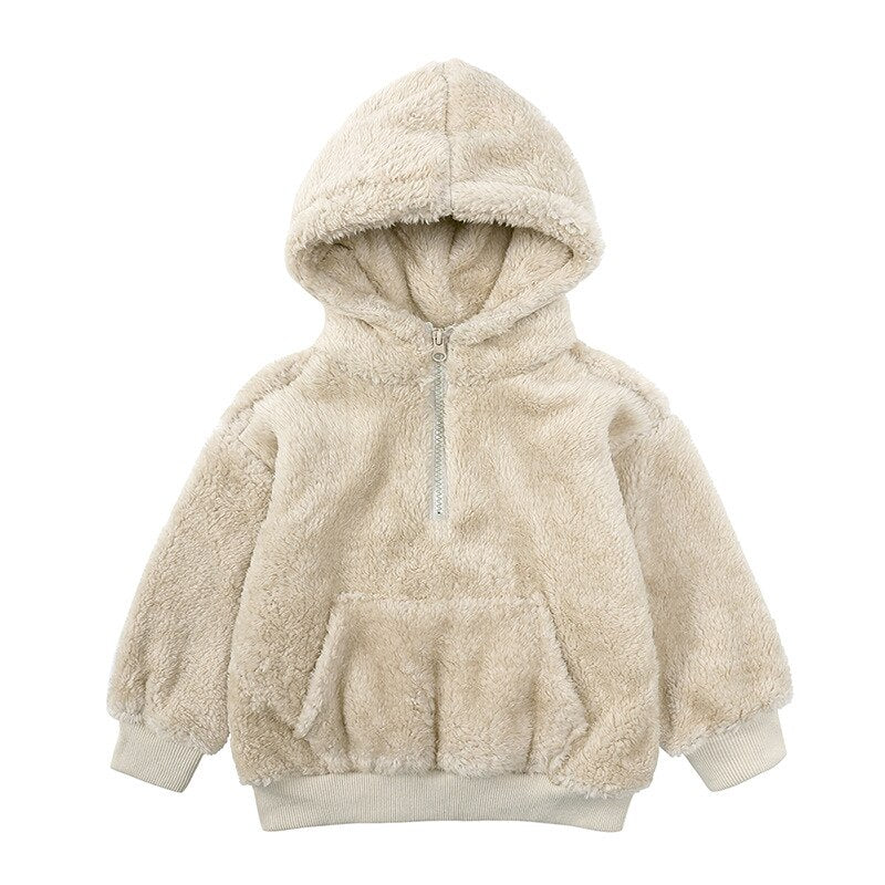 Winter Kids Coat With Thick Hooded Cap-Children Cloth Shop