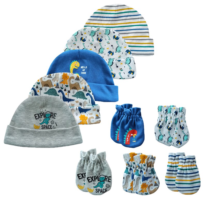 5 Sets Of 0-6 Month Newborn Hat And Gloves-Children Cloth Shop