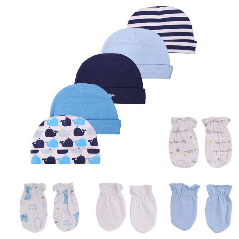 5 Sets Of 0-6 Month Newborn Hat And Gloves-Children Cloth Shop