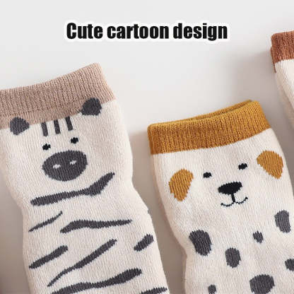 3-Pairs Non-Slip Warm Cotton Socks For Kids-Children Cloth Shop