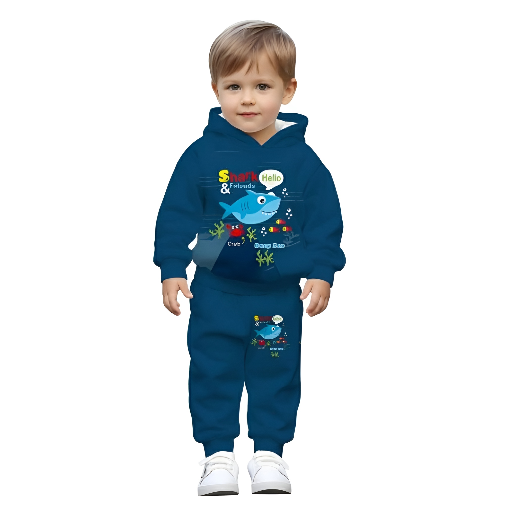Shark Theme Onesie Jumpsuit With Matching Pants For Babies
