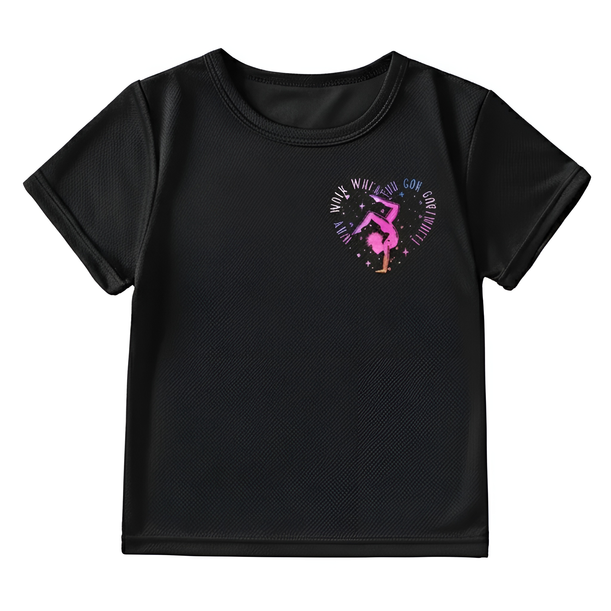 Side Flip Girl Element Double Sided Print Casual Versatile T Shirt