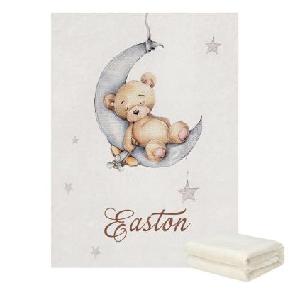 Custom Name Sleeping Bear Crib Bedding-Children Cloth Shop