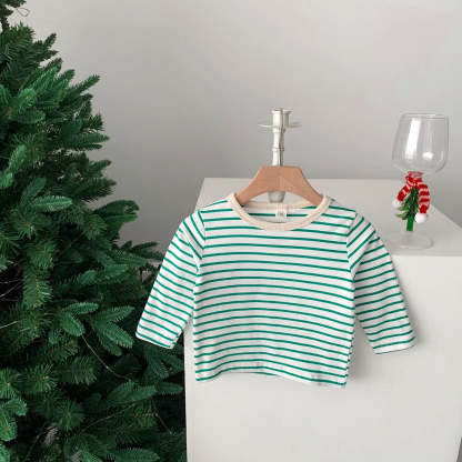 Stripes Patterned Long Sleeve T Shirt