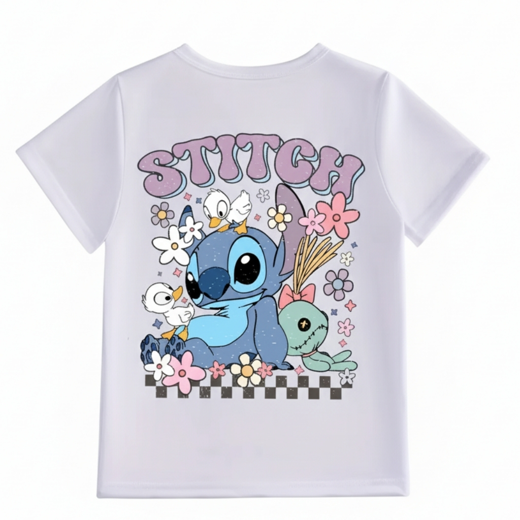 Summer Casual Short Sleeve T Shirt With Dual Sided Print