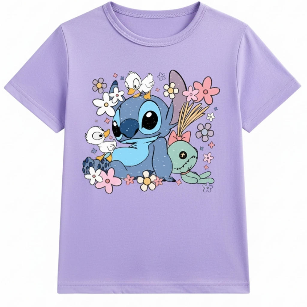 Summer Casual Short Sleeve T Shirt With Dual Sided Print