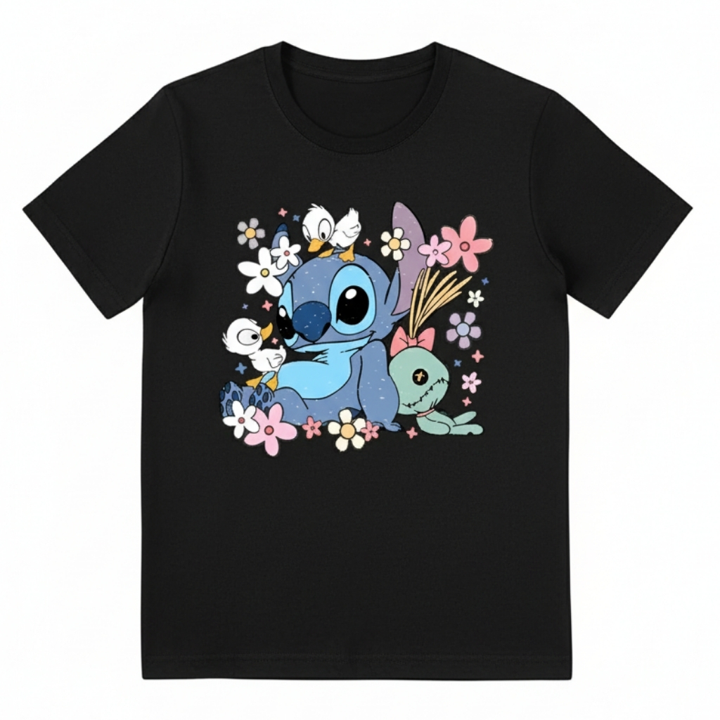 Summer Casual Short Sleeve T Shirt With Dual Sided Print