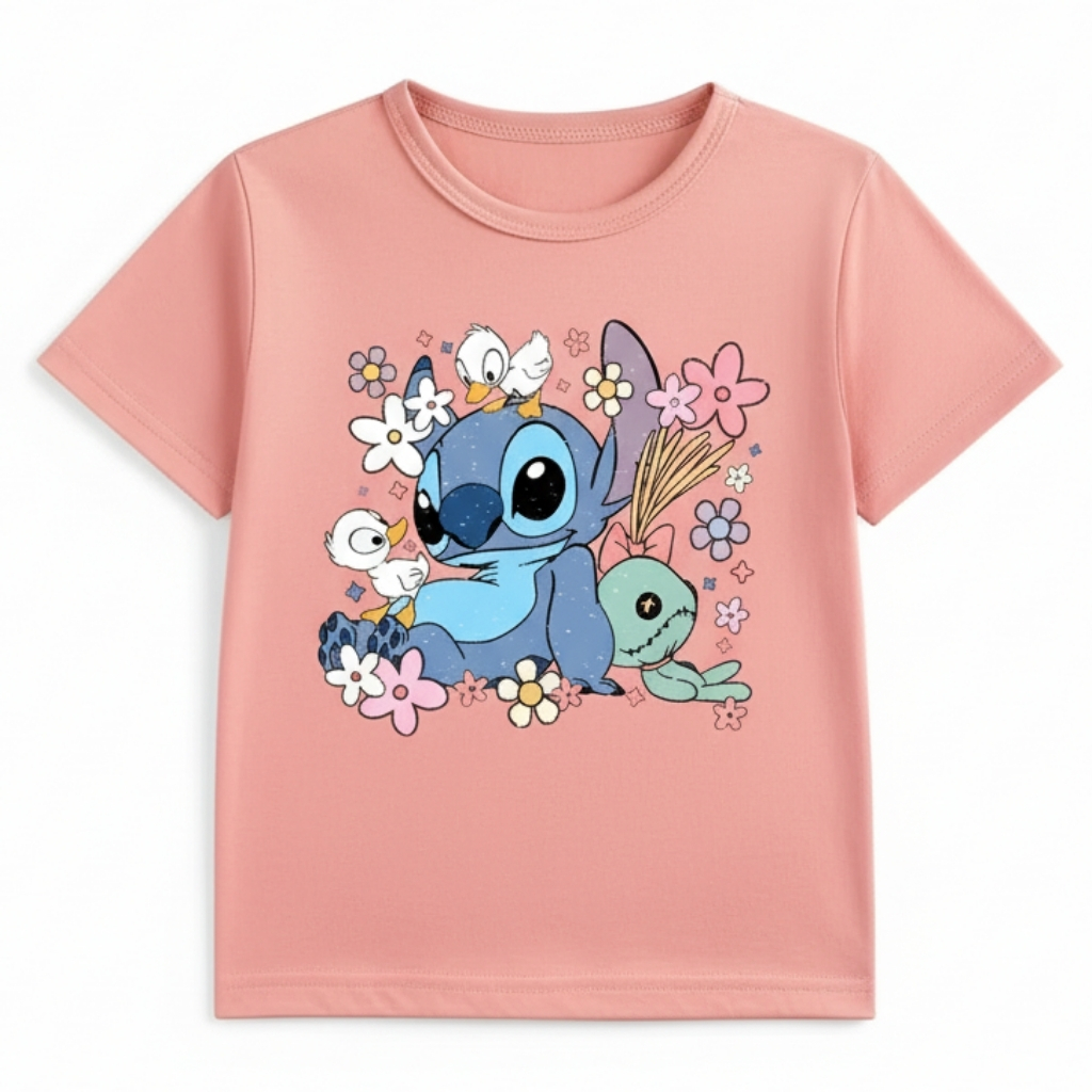Summer Casual Short Sleeve T Shirt With Dual Sided Print