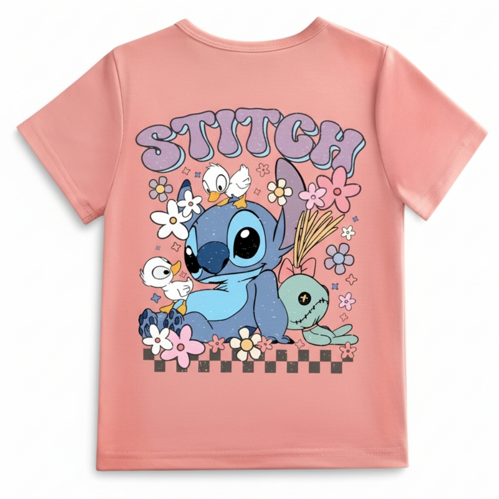 Summer Casual Short Sleeve T Shirt With Dual Sided Print