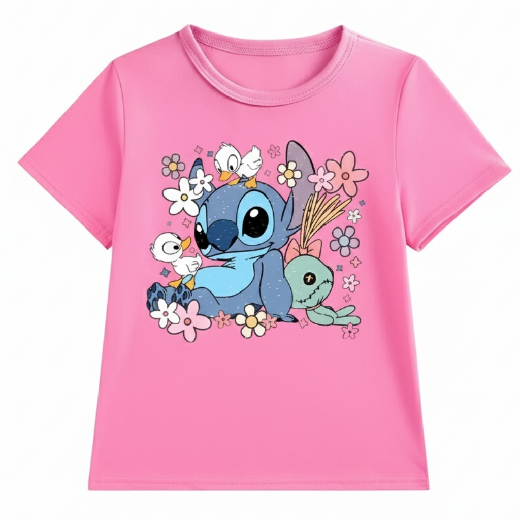Summer Casual Short Sleeve T Shirt With Dual Sided Print