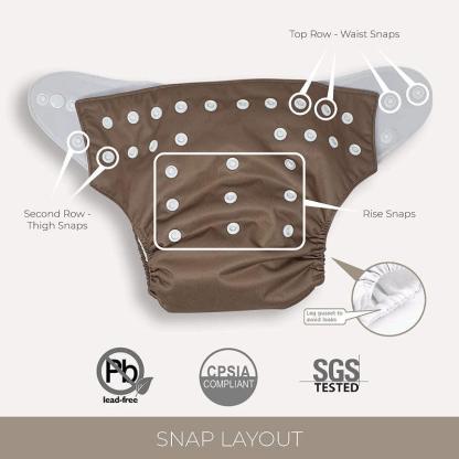 4 Pack Winter Cloth Pocket Diapers With 4 Bamboo Inserts For Baby Set-Children Cloth Shop