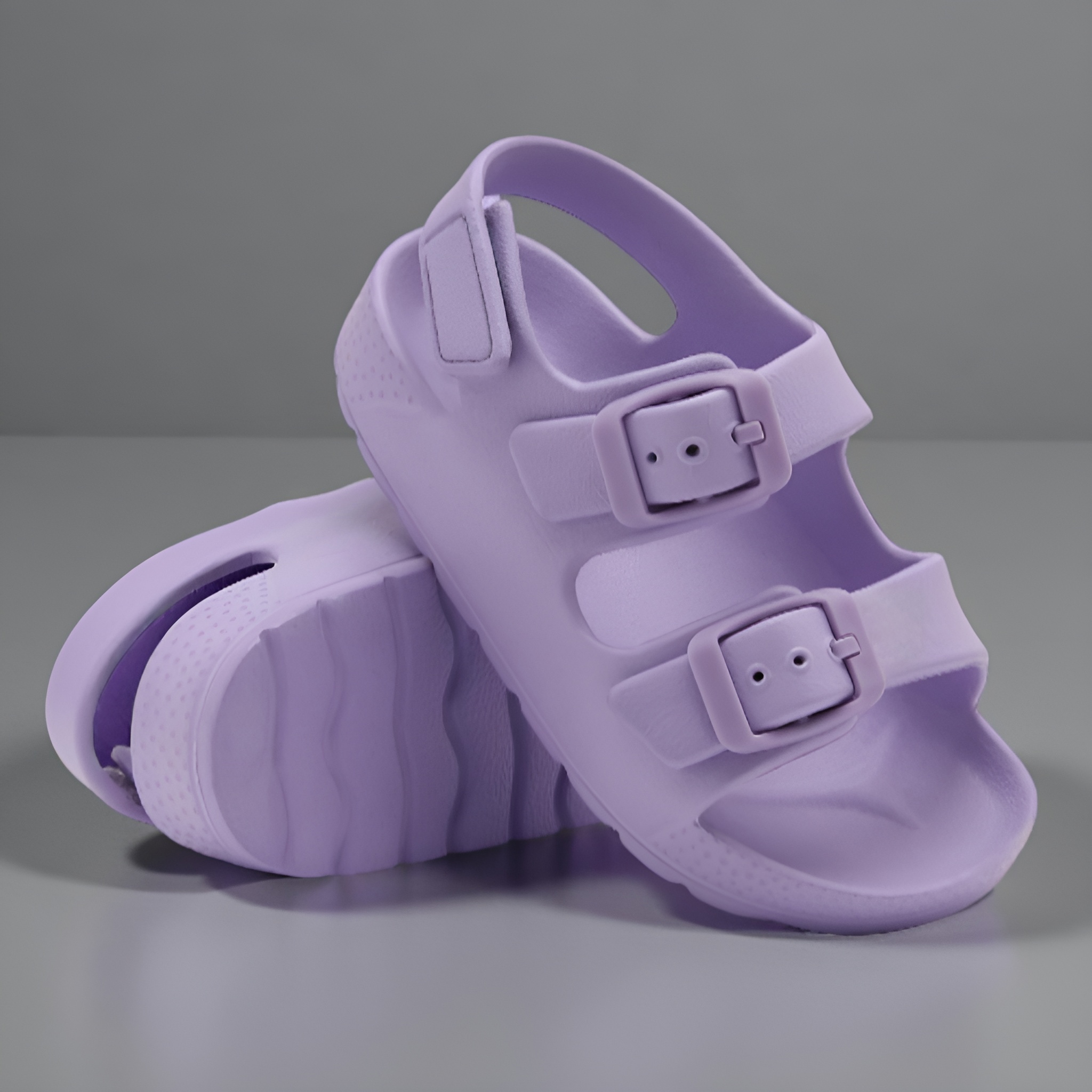 Toddler Boys And Girls Open Toe Buckle Sandals With Adjustable Strap