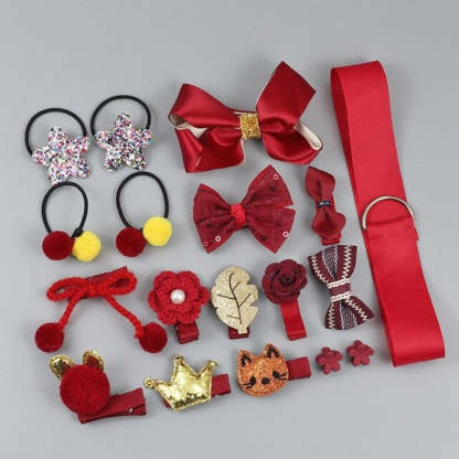 Girl Hair Clip Set Accessories 18 Pieces-Children Cloth Shop