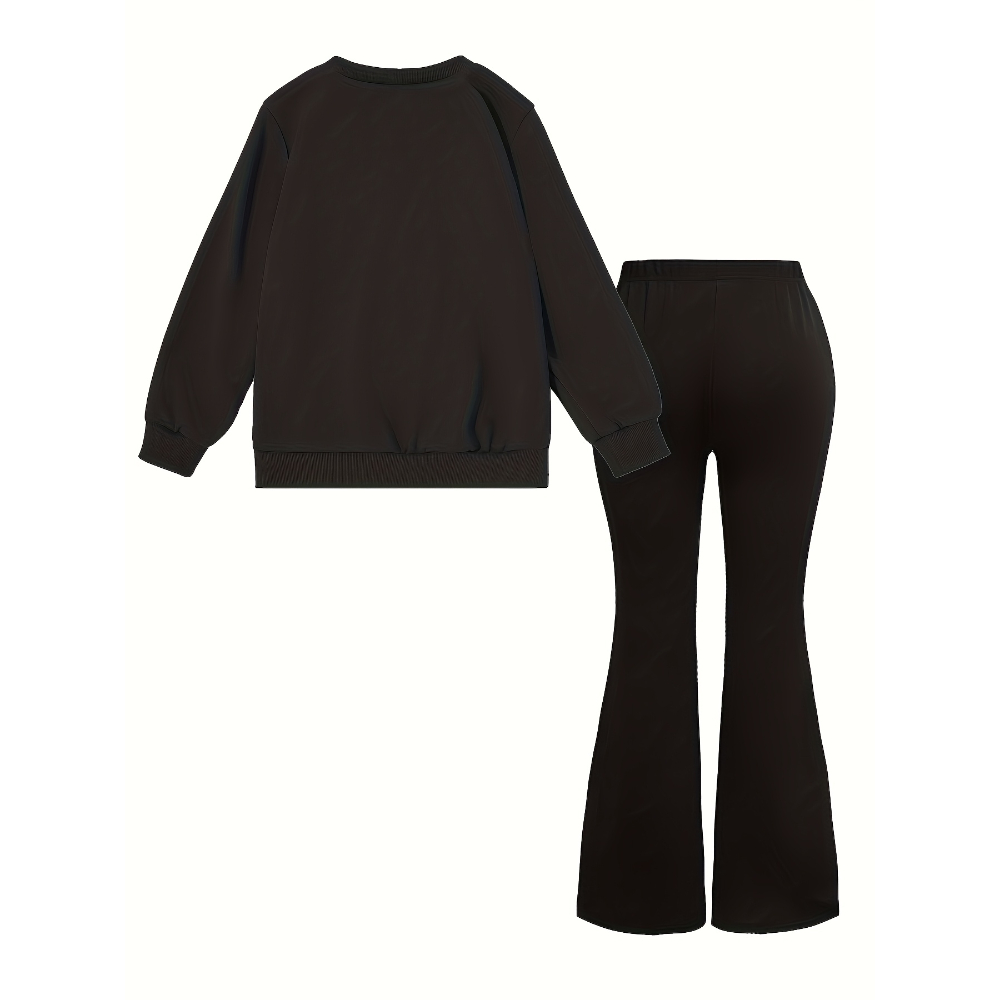 Twilight Sparkle Graphic Themed Sweatshirt And Flared Pants Set For Girls