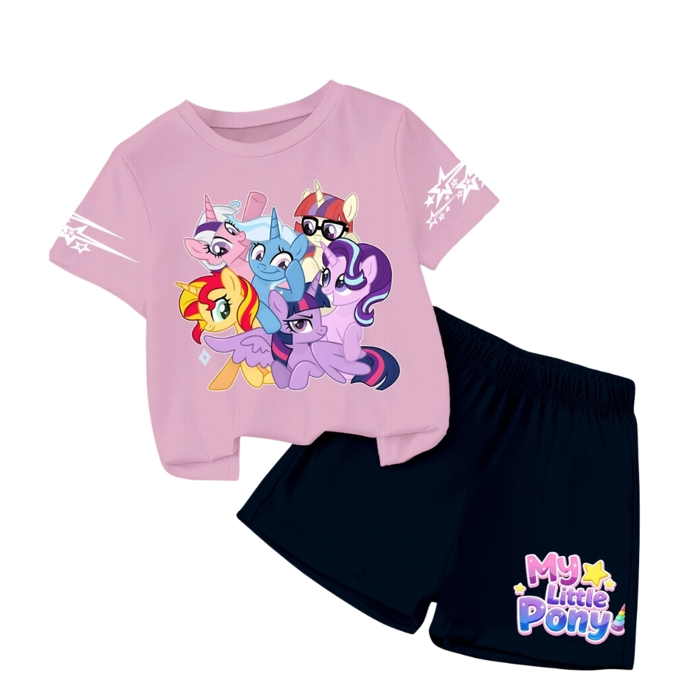 Twilight Sparkle Graphic Themed Sweatshirt And Flared Pants Set For Girls