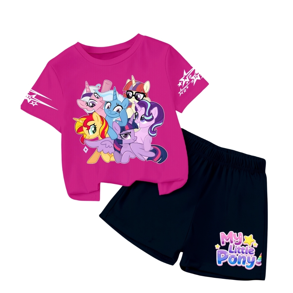 Twilight Sparkle Graphic Themed Sweatshirt And Flared Pants Set For Girls