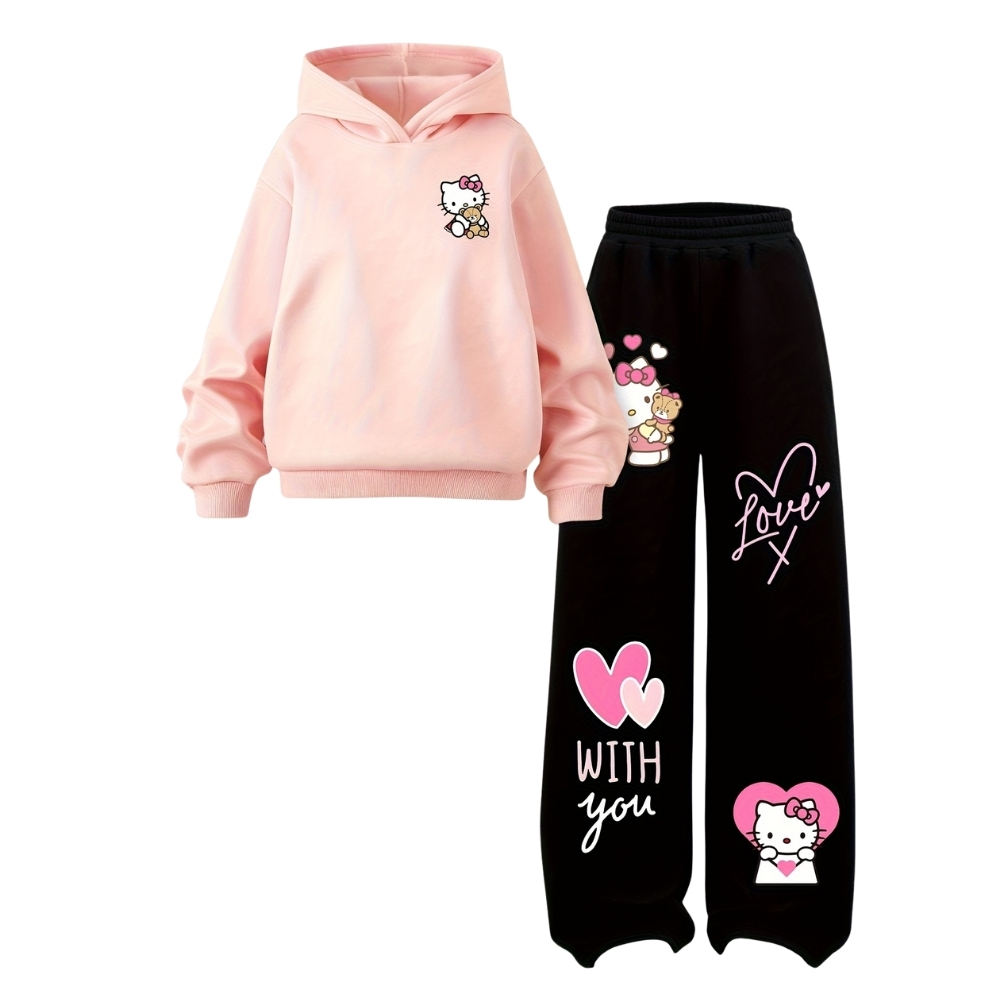Twilight Sparkle Graphic Themed Sweatshirt And Flared Pants Set For Girls