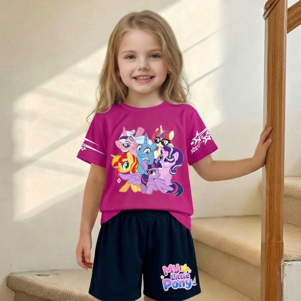 Twilight Sparkle Graphic Themed Sweatshirt And Flared Pants Set For Girls